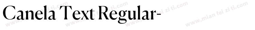 Canela Text Regular字体转换